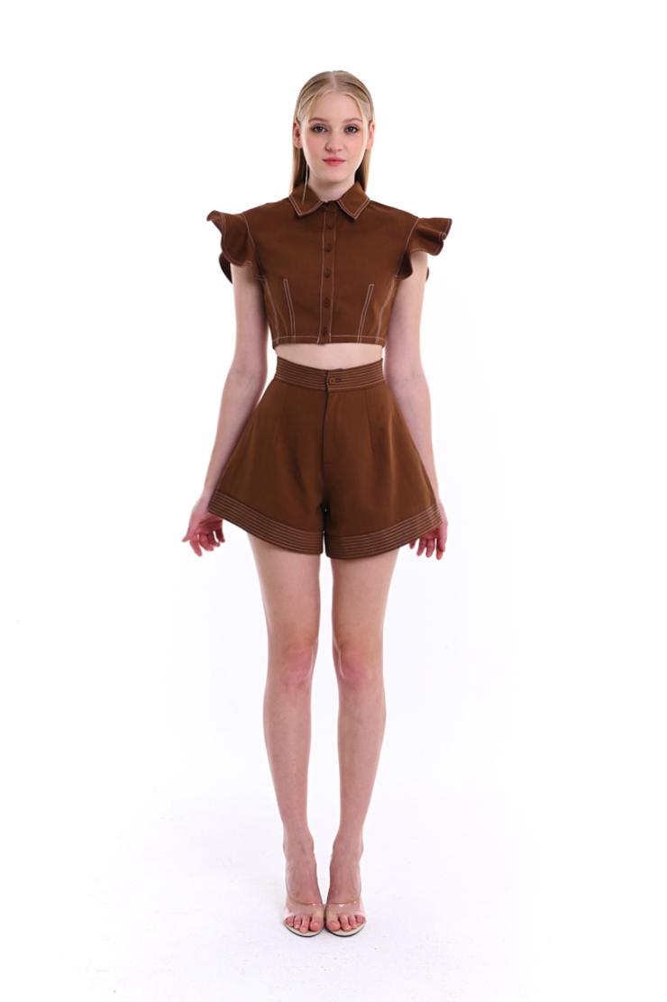 Yselia - Breezy Button-Up and Shorts Set main image 0